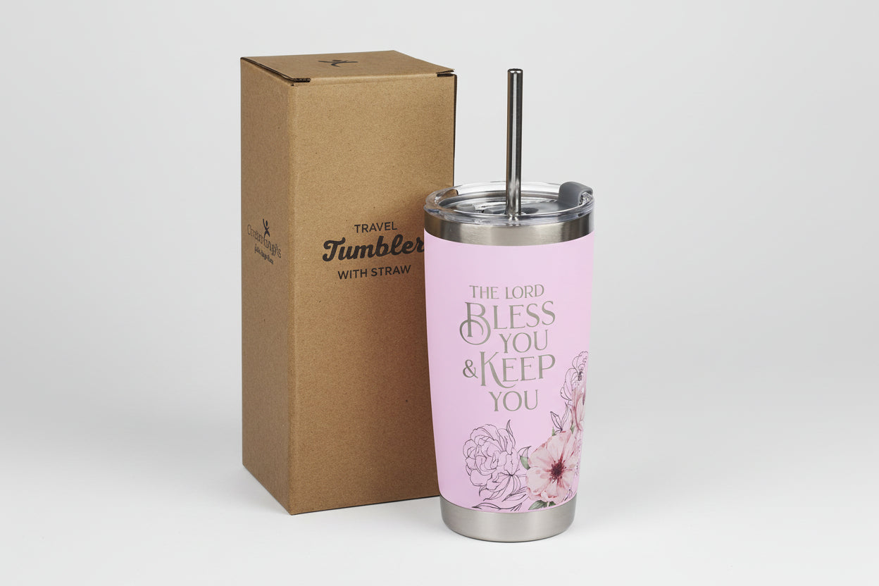 Pink Tumbler | Lord Bless & Keep You | Num. 6:24