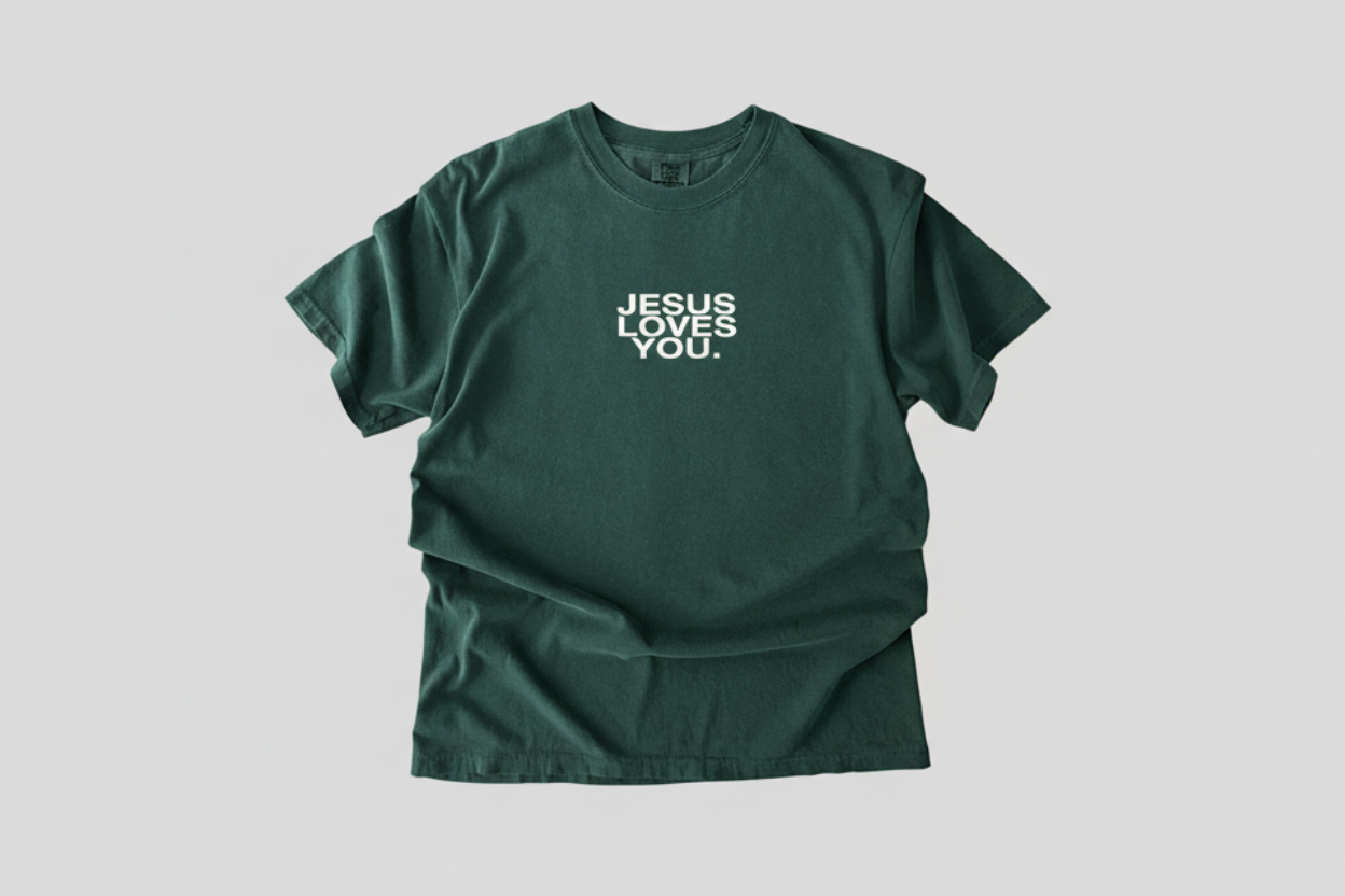 Jesus Loves You Tee || Blue Spruce