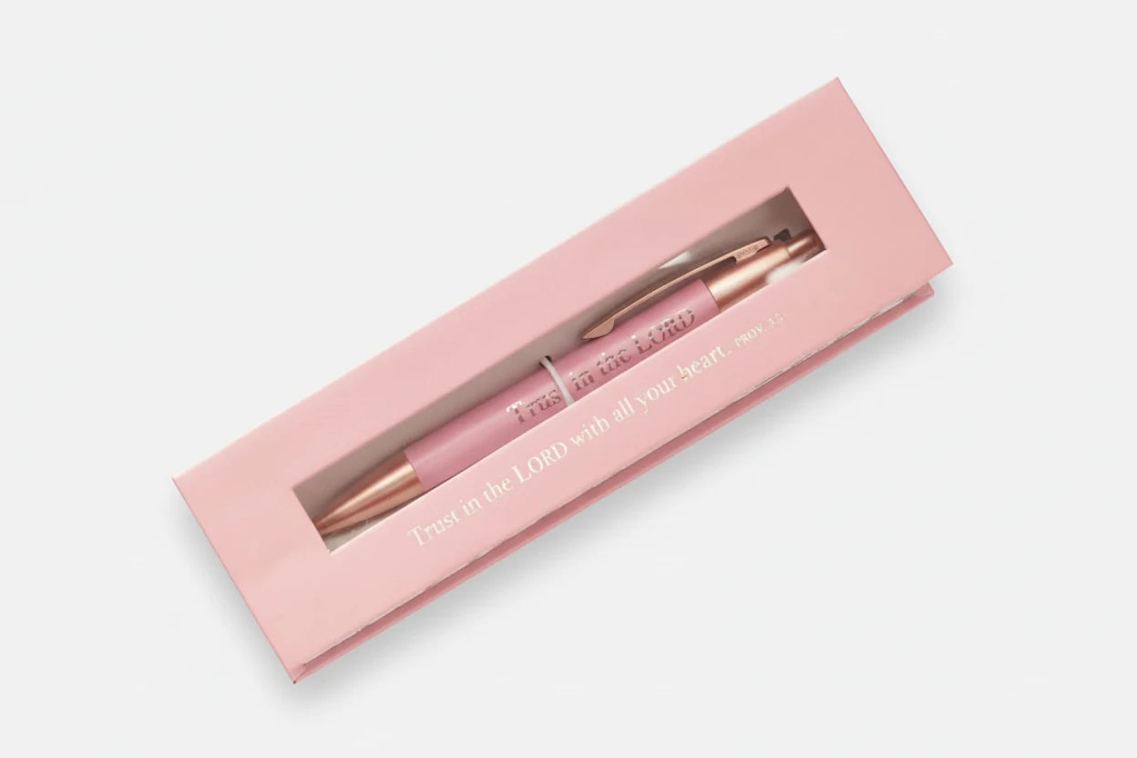 Pen in Gift Box Pink Proverbs 3:5