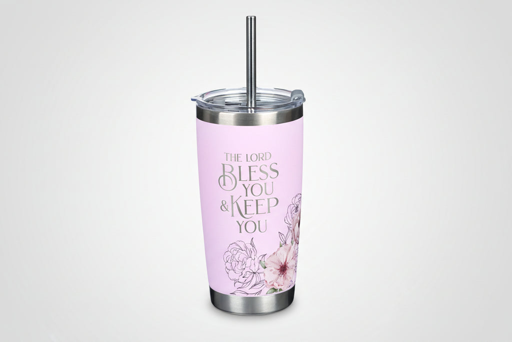 Pink Tumbler | Lord Bless & Keep You | Num. 6:24