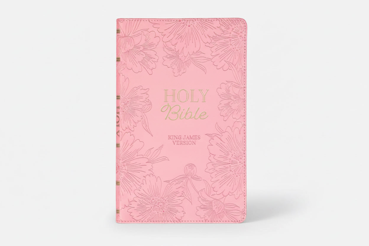 Kjv Bible Gift Edition Faux Leather, Light Pink