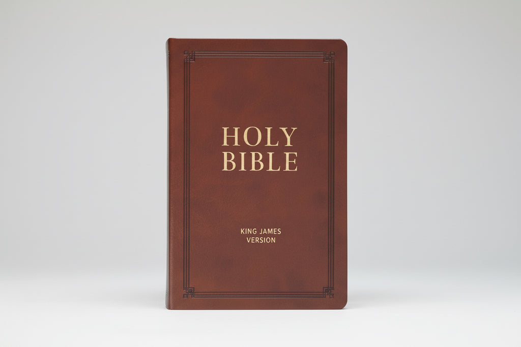 Kjv Bible Gift Faux Leather, Brown