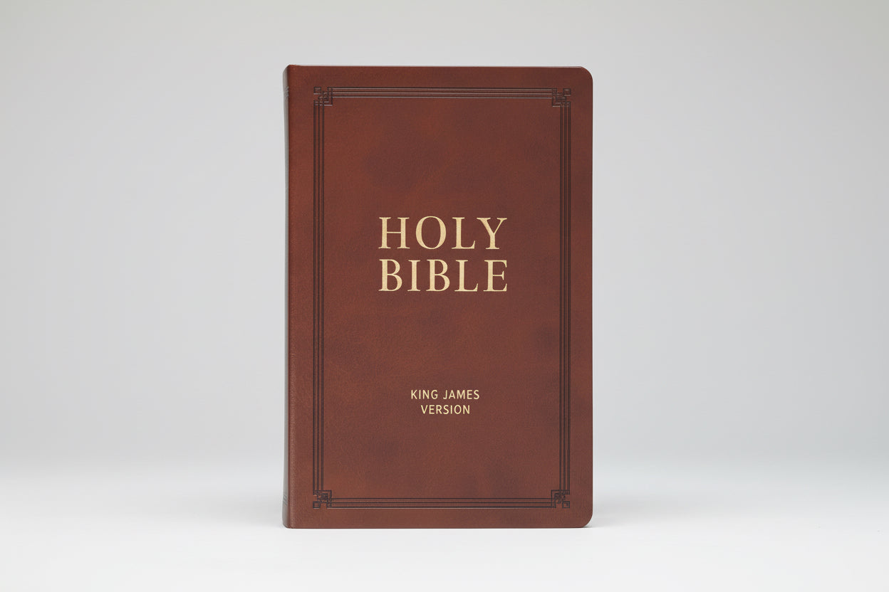 Kjv Bible Gift Faux Leather, Brown