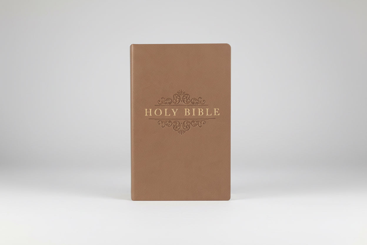 Kjv Bible Gift & Award Faux Leather, Tan