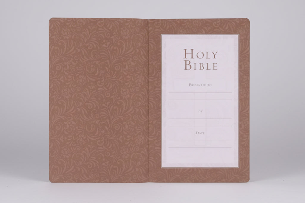 Kjv Bible Gift & Award Faux Leather, Tan