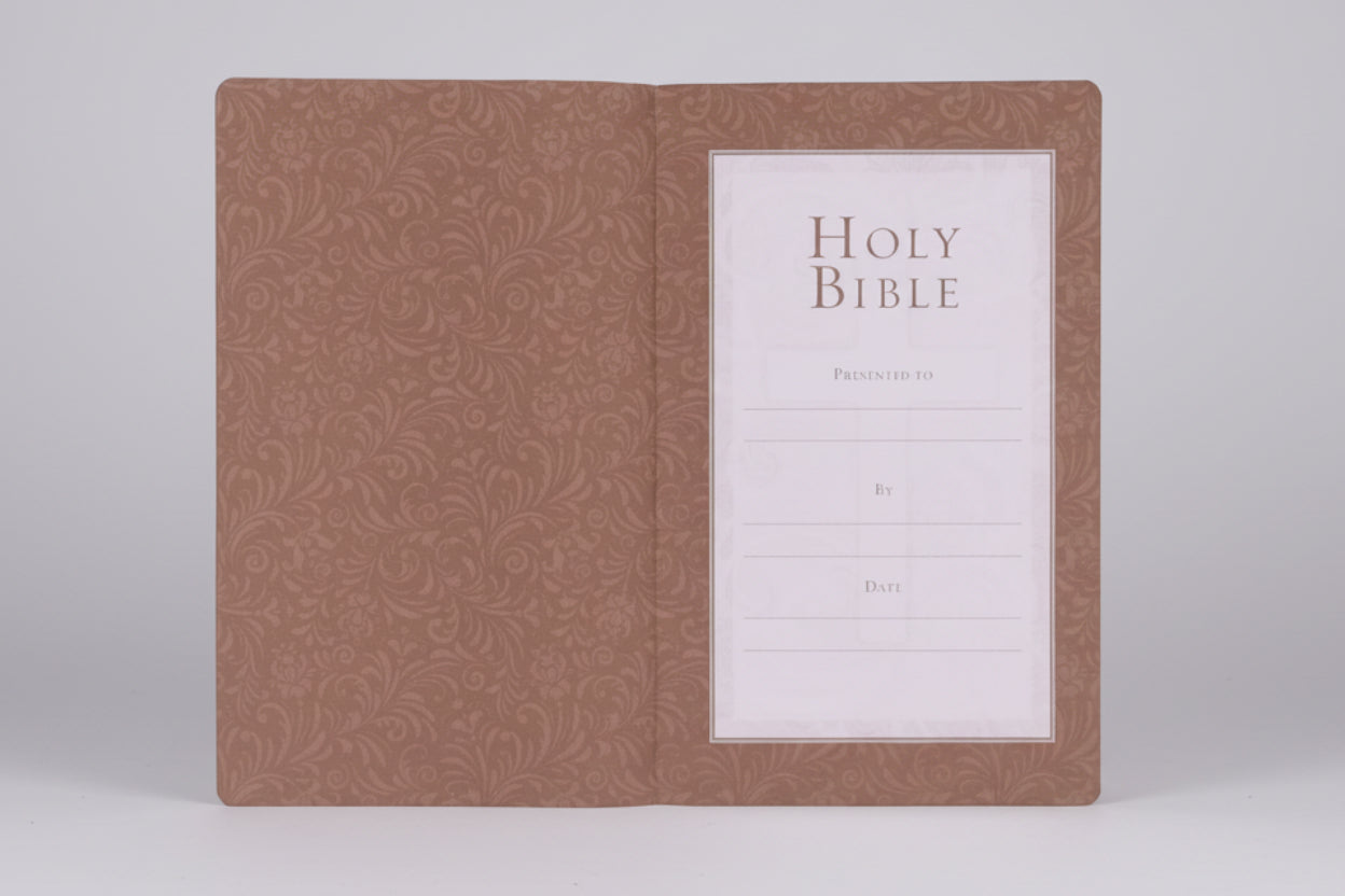 Kjv Bible Gift & Award Faux Leather, Tan