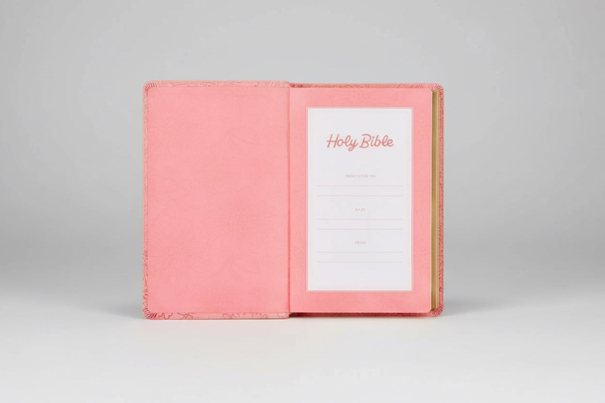 Kjv Bible Gift Edition Faux Leather, Light Pink