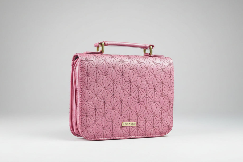 Pink Bible Cover || Grace Badge