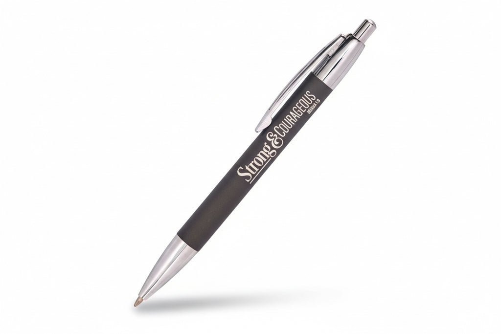 Pen in Gift Box || Gray || Joshua 1:9