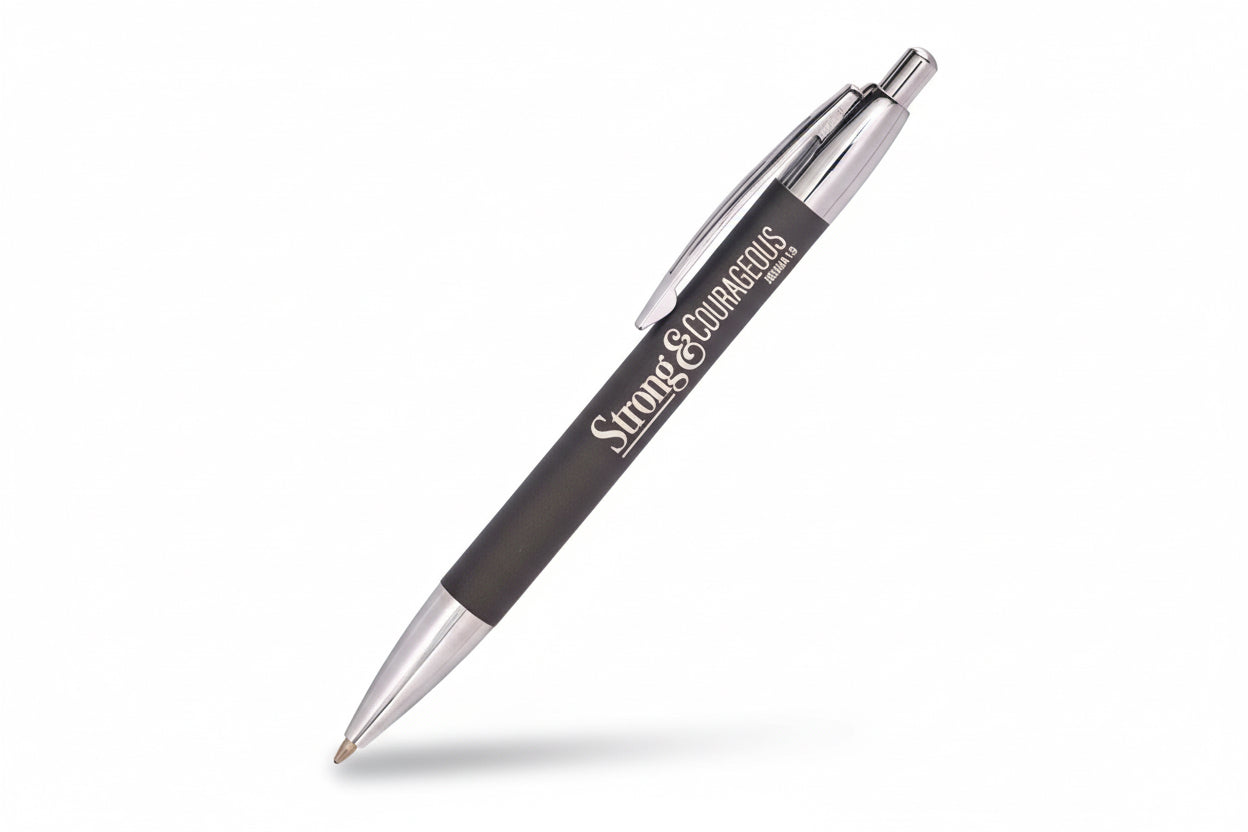 Pen in Gift Box || Gray || Joshua 1:9