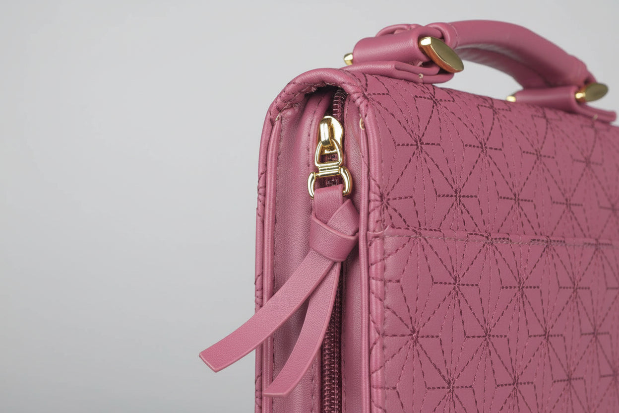 Pink Bible Cover || Grace Badge